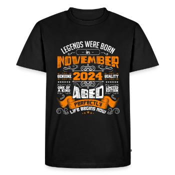 Legends were born in novembre 2024 - T-shirt Premium bio Homme - noir - Devant - Nico (187cm)