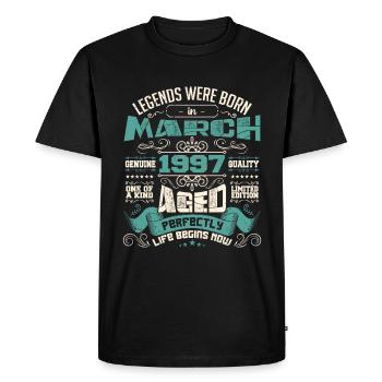 March 1997 | birthday gift - T-shirt Premium bio Homme - noir - Devant - Nico (187cm)