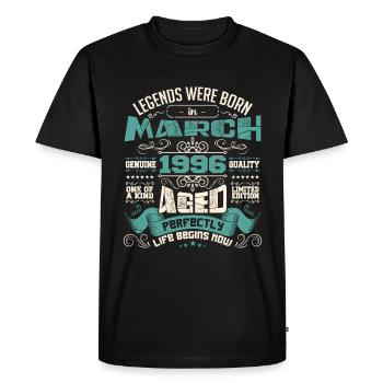 March 1996 | birthday gift - T-shirt Premium bio Homme - noir - Devant - Nico (187cm)