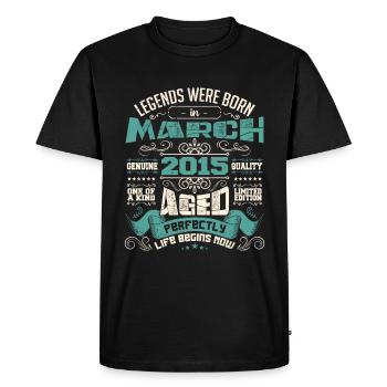March 2015 | birthday gift - T-shirt Premium bio Homme - noir - Devant - Nico (187cm)