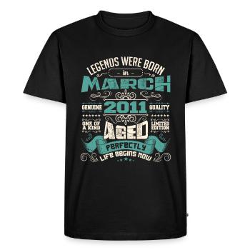 March 2011 | birthday gift - T-shirt Premium bio Homme - noir - Devant - Nico (187cm)