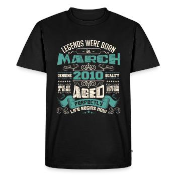 March 2010 | birthday gift - T-shirt Premium bio Homme - noir - Devant - Nico (187cm)