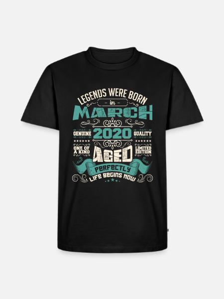 March 2020 | birthday gift - Men's Premium Organic T-Shirt - black