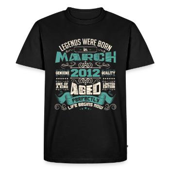 March 2012 | birthday gift - T-shirt Premium bio Homme - noir - Devant - Nico (187cm)