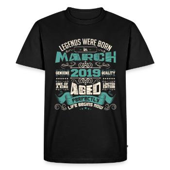March 2019 | birthday gift - T-shirt Premium bio Homme - noir - Devant - Nico (187cm)