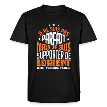 Cadeau Supporter Lorient Foot | Lorientais - T-shirt Premium bio Homme - noir - Devant - Nico (187cm)
