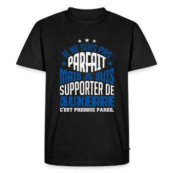 Cadeau foot auxerre supporter auxerrois - T-shirt Premium bio Homme - noir - Devant - Nico (187cm)