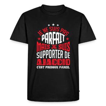 supporteur de Ajaccio - T-shirt Premium bio Homme - noir - Devant - Nico (187cm)