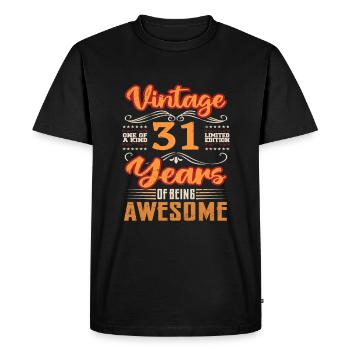 Vintage | 31 birthday gift ideas - Men's Premium Organic T-Shirt - black - Front - Nico (187cm)