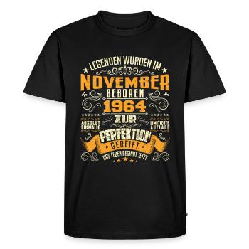 Im November 1964 geboren - T-shirt Premium bio Homme - noir - Devant - Nico (187cm)