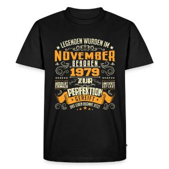 Im November 1979 geboren - T-shirt Premium bio Homme - noir - Devant - Nico (187cm)