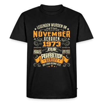 Im November 1973 geboren - T-shirt Premium bio Homme - noir - Devant - Nico (187cm)