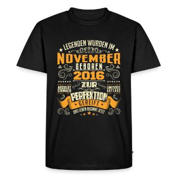 Im November 2016 geboren - T-shirt Premium bio Homme - noir - Devant - Nico (187cm)