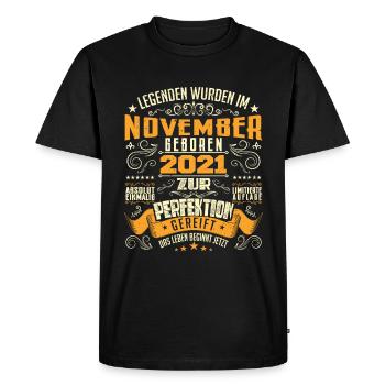 Im November 2021 geboren - T-shirt Premium bio Homme - noir - Devant - Nico (187cm)