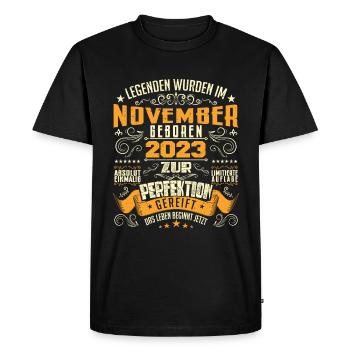 Im November 2023 geboren - T-shirt Premium bio Homme - noir - Devant - Nico (187cm)