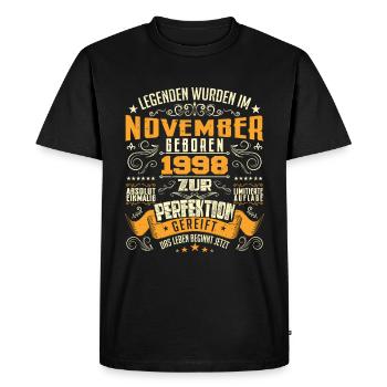 Im November 1998 geboren - T-shirt Premium bio Homme - noir - Devant - Nico (187cm)