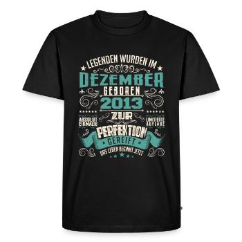 Legenden werden geboren im Dezember 2013 - T-shirt Premium bio Homme - noir - Devant - Nico (187cm)