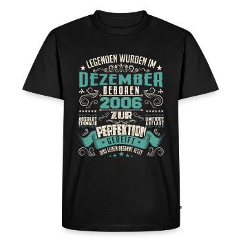 Legenden werden geboren im Dezember 2006 - T-shirt Premium bio Homme - noir - Devant - Nico (187cm)