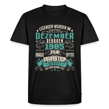Legenden werden geboren im Dezember 1985 - T-shirt Premium bio Homme - noir - Devant - Nico (187cm)