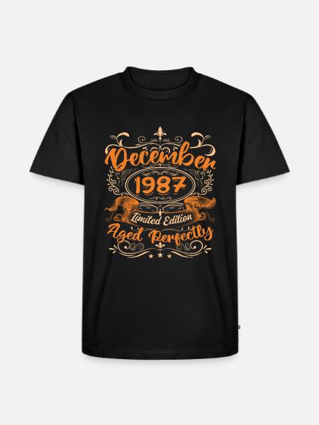 December 1987 | Limited Edition - Men's Premium Organic T-Shirt - black