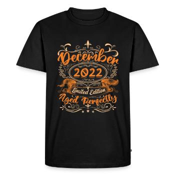 December 2022 | Limited Edition - Men's Premium Organic T-Shirt - black - Front - Nico (187cm)