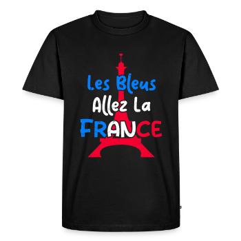 Allez La France | les champions - T-shirt Premium bio Homme - noir - Devant - Nico (187cm)