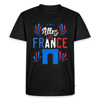 Allez La France - T-shirt Premium bio Homme - noir - Devant - Nico (187cm)