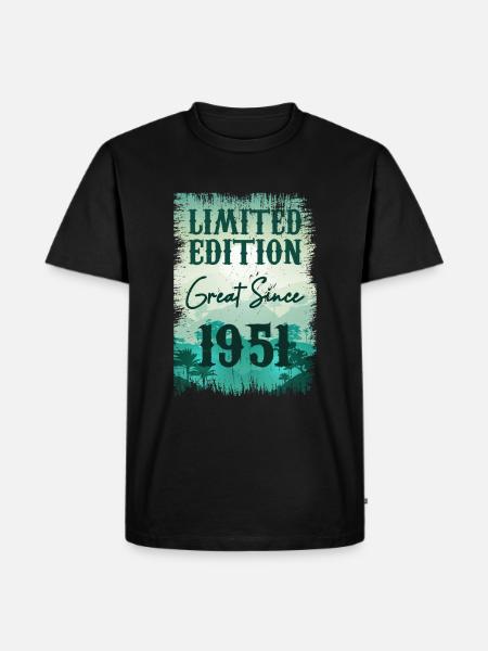 Einzigartig seit 1951 - Männer Premium Bio T-Shirt - Schwarz