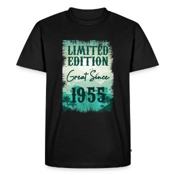 One of a kind since 1955 - Men's Premium Organic T-Shirt - black - Front - Nico (187cm)
