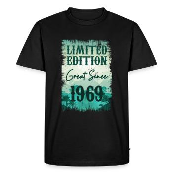 Unique En Son Genre Depuis 1969 - T-shirt Premium bio Homme - noir - Devant - Nico (187cm)