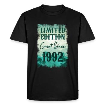 Unique of its kind since 1992 - Men's Premium Organic T-Shirt - black - Front - Nico (187cm)