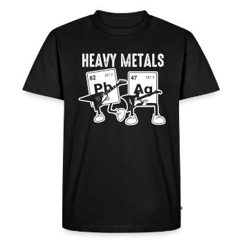 Métaux lourds - Drôle de dicton de chimie - T-shirt Premium bio Homme - noir - Devant - Nico (187cm)