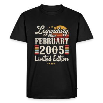 Legendary Since February 2005 | Limited Edition - T-shirt Premium bio Homme - noir - Devant - Nico (187cm)