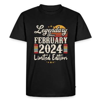 Legendary Since February 2024 | Limited Edition - T-shirt Premium bio Homme - noir - Devant - Nico (187cm)