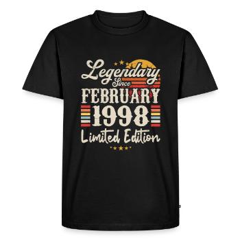 Legendary Since February 1998 | Limited Edition - T-shirt Premium bio Homme - noir - Devant - Nico (187cm)