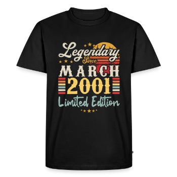 Legendary Since March 2001 - Limited Edition - T-shirt Premium bio Homme - noir - Devant - Nico (187cm)