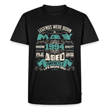 Legends were born in May 1994 | Limited Edition - T-shirt Premium bio Homme - noir - Devant - Nico (187cm)