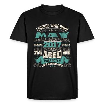 Legends were born in May 2027 | Limited Edition - T-shirt Premium bio Homme - noir - Devant - Nico (187cm)