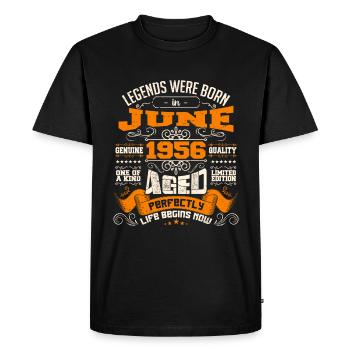 Legends were born in June 1956 | limited Edition - T-shirt Premium bio Homme - noir - Devant - Nico (187cm)