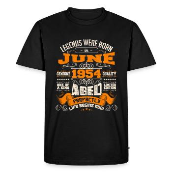 Legends were born in June 1954 | limited Edition - T-shirt Premium bio Homme - noir - Devant - Nico (187cm)