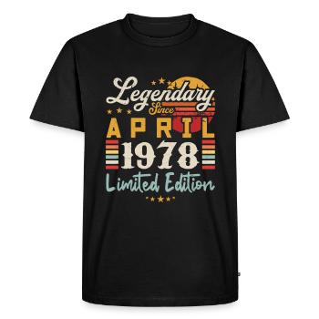 Legendary Since April 1978 | limited edition - T-shirt Premium bio Homme - noir - Devant - Nico (187cm)
