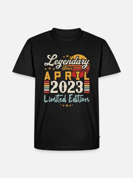 Legendarisch sinds april 2023 | Gelimiteerde oplage - Mannen Premium Bio T-shirt - zwart