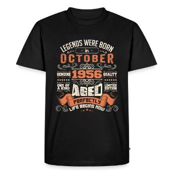 legends were born in October 1956, Limited Edition - T-shirt Premium bio Homme - noir - Devant - Nico (187cm)