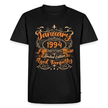 January 1994 | Aged Perfectly | Limited Edition - T-shirt Premium bio Homme - noir - Devant - Nico (187cm)