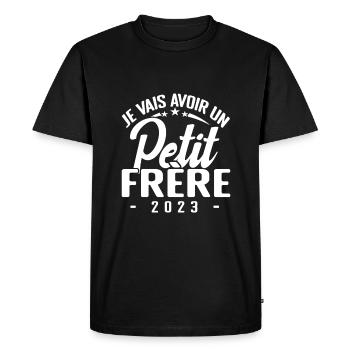 I'm going to have a little brother 2023, child ad - Men's Premium Organic T-Shirt - black - Front - Nico (187cm)