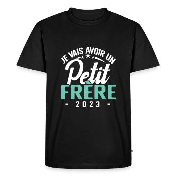 I'm going to have a little brother 2023, child ad - Men's Premium Organic T-Shirt - black - Front - Nico (187cm)