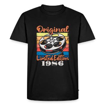 Édition Originale Limitée De 1986 - T-shirt Premium bio Homme - noir - Devant - Nico (187cm)