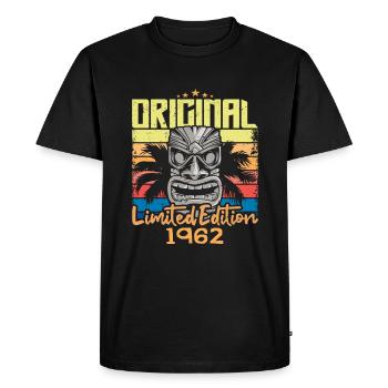 Legends were born in 1962 birthday gift - Men's Premium Organic T-Shirt - black - Front - Nico (187cm)