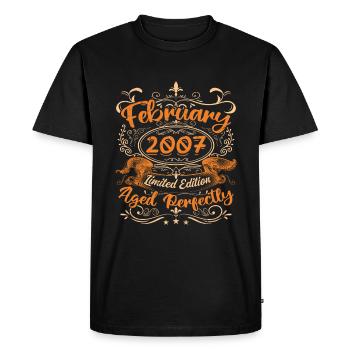 February 2007 | Aged Perfectly - T-shirt Premium bio Homme - noir - Devant - Nico (187cm)