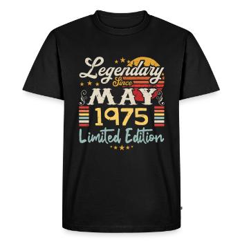 Legendary since May 1975 Limited Edition - T-shirt Premium bio Homme - noir - Devant - Nico (187cm)
